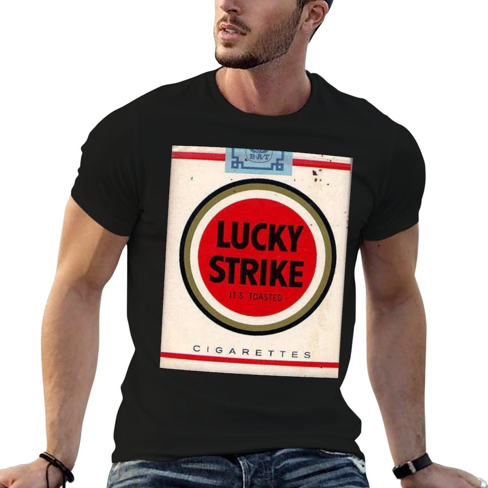 Anime Merchandise T Shirt - Camiseta masculina Lucky Strike Merchandise, camiseta
