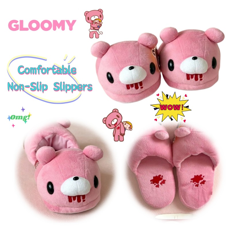 Anime Cosplay Merchandise - Chinelo de Algodão Gloomy Bear Anime