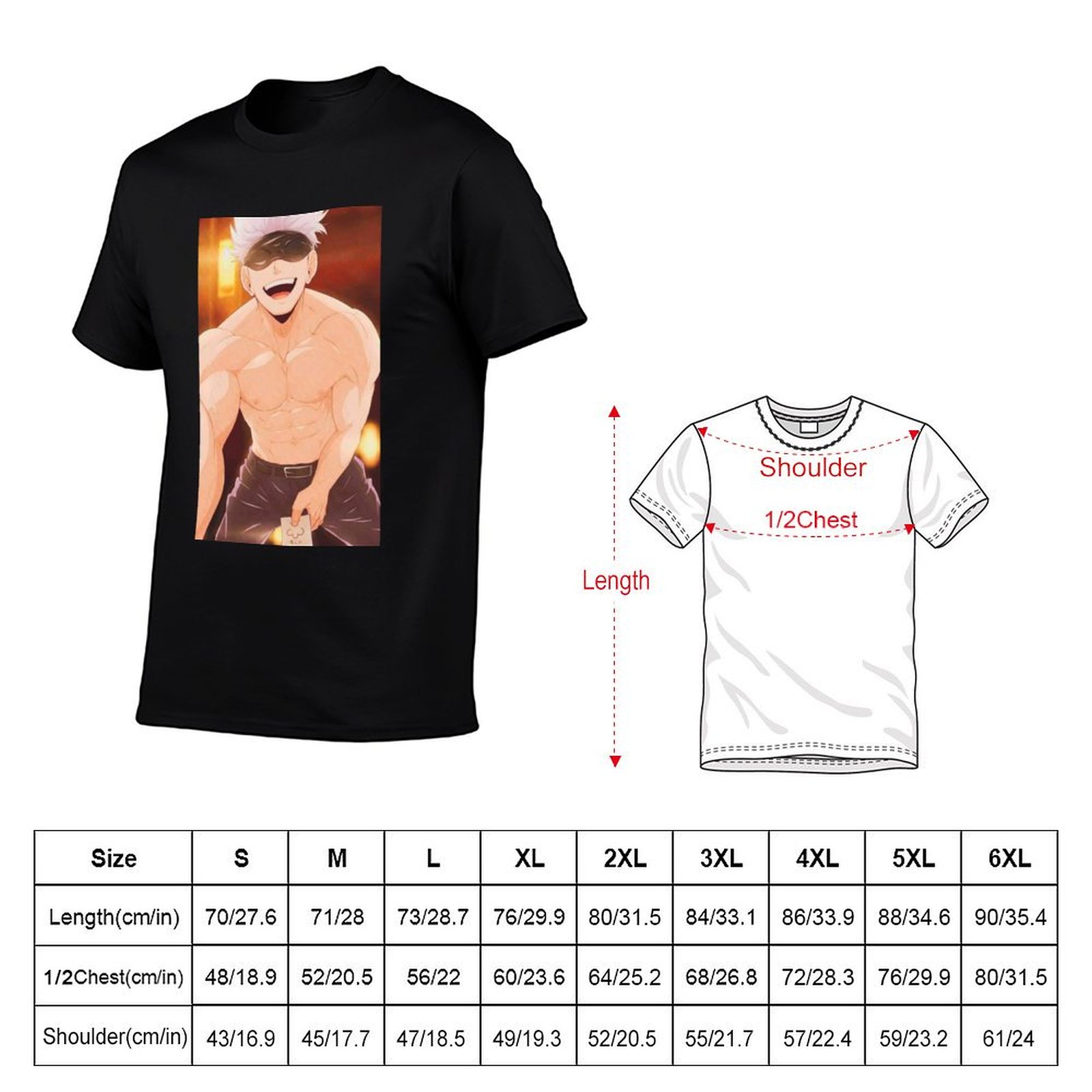 Camiseta Gojo Satoru Merchandi - Anime Merchandise T Shirt avaliação e preço
