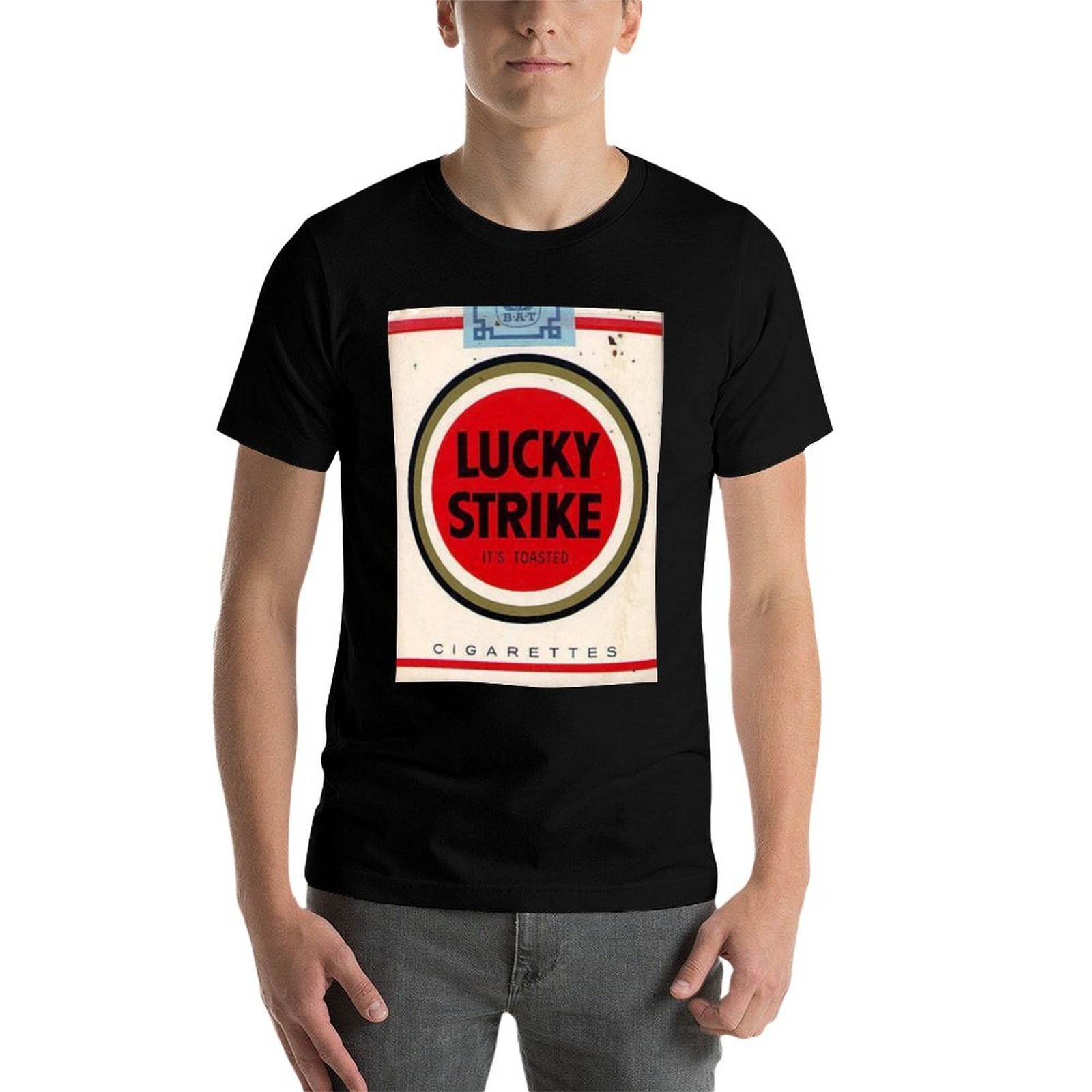 Camiseta masculina Lucky Strik - Anime Merchandise T Shirt avaliação e preço